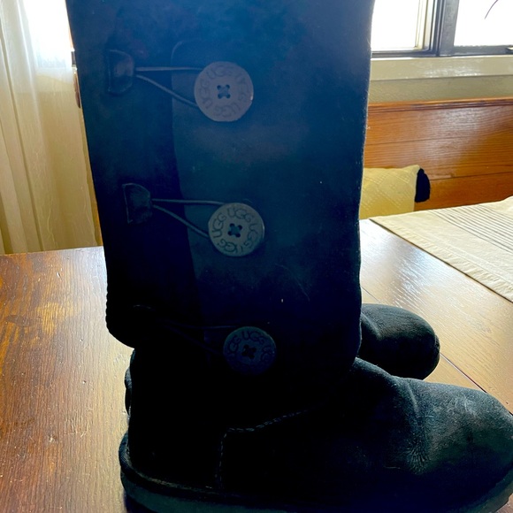 Ugg black suede boots, tall - Picture 2 of 6
